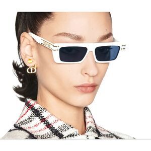 NEW Dior Sunglasses DiorSignature S2U 50B0 White/Blue Women